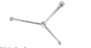 Mosmatic 82.771 Turbo-rotor-arm w-fixed-11° stainless welded TKA-3w3 D 16 in G3/8 in F 3x1/4 in NF
